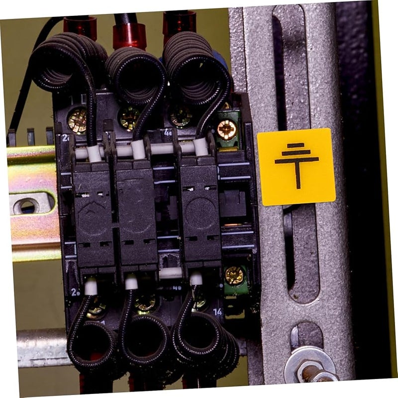 PRETYZOOM 10Pcs Electrical Panel Safety Warning Labels Grounding Connection Stickers for Machinery Factory Use - Image 5